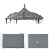 MCW Ersatzbezug für Dach Pergola Pavillon Cabrera Ø 3m hellgrau