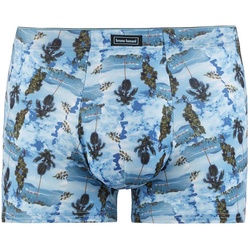 bruno banani Herren Shorts - LONG BEACH, bb Premium Line, Boxershorts, Print Türkis S