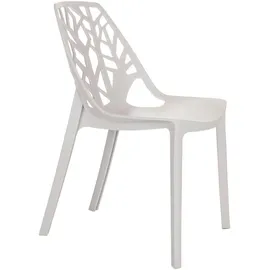 HJH Office Gartenstühle, ARTIFO TRI Kunststoff Weiß