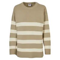 URBAN CLASSICS Striped Knit Pullover Wet Sand / Sand S