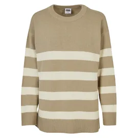 URBAN CLASSICS Striped Knit Pullover Wet Sand / Sand S