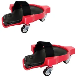 Relaxdays Knieschoner auf Rollen 22x29,5 cm Rot/Schwarz