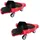 Relaxdays Knieschoner auf Rollen 22x29,5 cm Rot/Schwarz