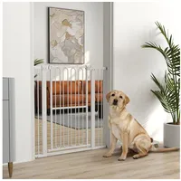 PawHut Hundegitter 76-104 cm Weiß