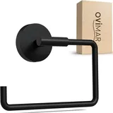 ovimar Toilettenpapierhalter Tromoy, schwarz, zum Bohren für 1 Rolle, aus Edelstahl