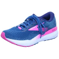 Brooks Ghost 16 GTX Sneaker, Moroccan Blue Pink Yellow, 43 EU - 43 EU