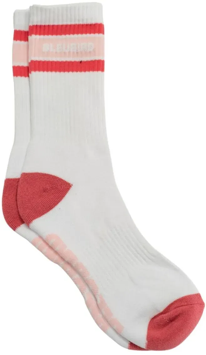 Bleubird Crew Socks - OG coral and pink L