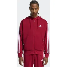 adidas Herren, Kapuzensweat Essentials 3-STREIFEN FRENCH Terry, Größe L in Rot ACTMAR/WHITE