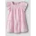 NAME IT Spitzenkleid "NMFDETINES SS DRESS", Mädchen, Gr. 122, N-Gr, rosa (pirouette), Spitze, Obermaterial: 100% Baumwolle, Jacquardmuster, A-Linie Midi, eckiger Ausschnitt, Flügelärmel Rüschen, Kleider