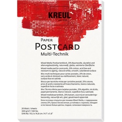 Kreul, Bastelpapier, Knstlerblock Paper Postcard, DIN A6, 20 Blatt (300 g/m2, 1 x)
