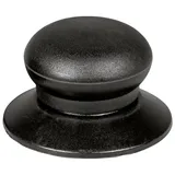 Krüger Deckelknopf Aluminium, Schwarz
