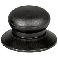 Krüger Deckelknopf Aluminium, Schwarz