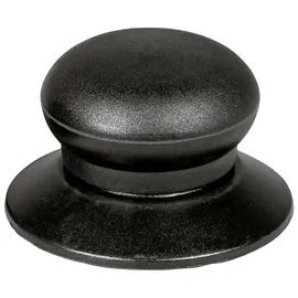 Krüger Deckelknopf Aluminium, Schwarz