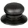 Krüger Deckelknopf Aluminium, Schwarz