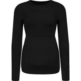 normani Outdoor Sports Merino Umstands-Langarm-Shirt Cambria in Schwarz | Gr.: M
