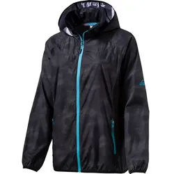 McKINLEY Damen Kapuzen Wanderjacke Walcha, Schwarz-Grau-Türkis, 36