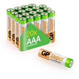 GP AAA Micro Batterie GP Alkaline Super 1,5V 20 Stück