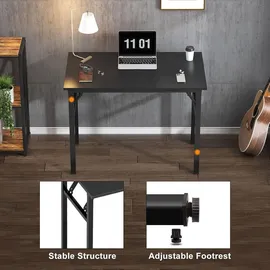 luxuskollektion Büroschreibtisch 80x40x75cm Schwarz