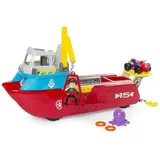 PAW PATROL Sea Patroller Schiff mit Ryder Figur und Zubehör, Spielzeug für Kinder ab 3 Jahren, mit Licht- und Geräuscheffekten, Amphibienfahrzeug