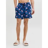 JACK & JONES Badeshorts JPSTMAUI VIBES NOVELTY AOP Blau S