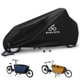 Byklista NEU Lastenrad Abdeckung - Fahrradabdeckung wasserdicht aus 300D Oxford-Gewebe verschweißte Innennähte - Fahrradgarage für Lastenrad Abdeckplane Fahrradschutzhülle Cargo Bike einspurig