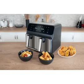 Unold Heißluftfritteuse Doppelkammer Twin Zone