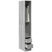 VidaXL Kleiderschrank Grau Sonoma 30x50x200 cm Holzwerkstoff