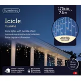 PERAGASHOP Kaemingk LED Lichterkette Icicle Lights 175 Lichter 7,5 m weiß