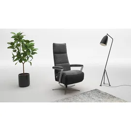 sit&more TV-Sessel Vario Comfort Polyester 70 x 124 x 85 cm Grau mit Kopfteilverstellung & 360° Drehfunktion