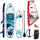 F2 Set Cruise Team SUP 10'6" mit Windsurfsegel Checker 5,5qm One Size