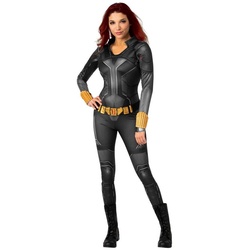 Rubie ́s Kostüm Avengers – Black Widow Kostüm, Die Avengers-Superheldin als hautenger Overall schwarz XS