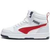 Puma Rebound V6 Mid Jr Sneaker, Silver Mist Club Navy for All Time Red,