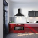 GURARI Induktions-Standherd E 913 R+GCH 046 Bl 9, Range Cooker 90 cm/ Elektro Standherd 90 cm+Dunstabzugshaube 90 cm