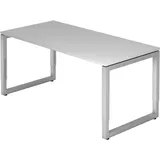bümö Schreibtisch R-Serie Grau / Silber
