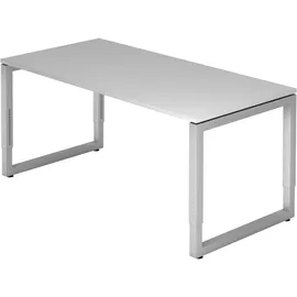 bümö Schreibtisch R-Serie Grau / Silber