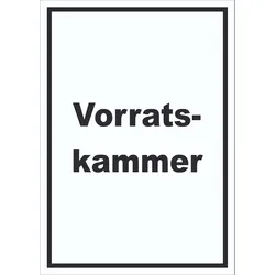 Vorratskammer Schild mit Text Pantry Reserve hochkant A3 (297x420mm)