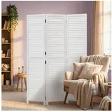 Homestyle4u Paravent in Weiß 120x170 cm, 1357