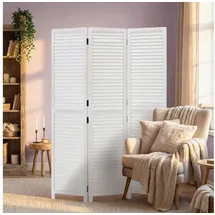 Homestyle4u Paravent in Weiß 120x170 cm, 1357