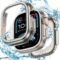 Goton wasserdichte Schutzhülle für Apple-Watch-Serie 10, 9, 8, 7, SE2, SE, 6, 5, 4, Ultra, 46 mm, 42 mm, 45 mm, 44 mm, 41 mm, 40 mm, 49 mm, 360° Harter Polycarbonat-Stoßfänger mit Displayschutzfolie