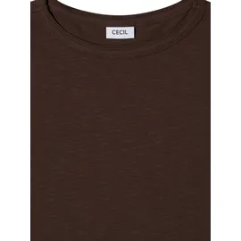 Cecil T-Shirt Slubyarn Braun L