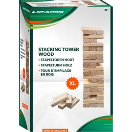 Alert Stapel Turm Wackelturm Spiel Stapelspiel Holz 50cm hoch