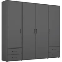 Rauch Drehtürenschrank RAUCH "Kleiderschrank Schrank Garderobe Wäscheschrank VOYAGER", grau