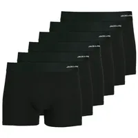 Jack & Jones Retro Boxer 6er Pack Jacbasic (Spar-Set, 6-St) Retro Short / Pant - Ohne Eingriff - Atmungsaktiv schwarz XXL