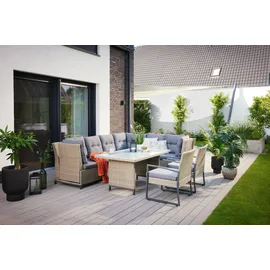 Primaster Gartenmöbel-Set Elba Rattan/Aluminium