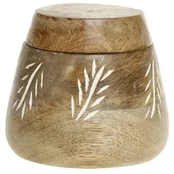Chic Antique Verzierte Box mit Deckel, 8,5x10 cm, natur Pflanze