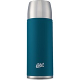 Esbit Classic Isolierflasche 1L - Thermoskanne für warm & kalt - Thermosflasche mit 2 Bechern - Trinkflasche Edelstahl - Auslaufsicher - Polar Blue