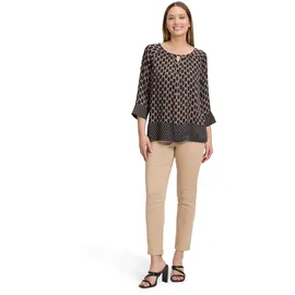 Betty Barclay Schlupfbluse mit Print in Schwarz/Beige | Gr.: 40