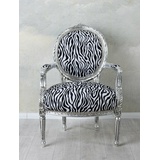 Sessel Antik Armlehnsessel Barock Stuhl Zebra Esszimmerstuhl Barockstuhl Vintage