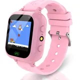 Fenamor Smartwatch Kinder mit SIM Karte, Kinder Smartwatch mit Anruffunktion 25 Spiele SOS Kamera Musik Schrittzähler Wecker HD Touchscreen, Uhr Kinder Telefonieren Geschenke für Mädchen Jungen