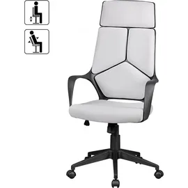 KADIMA DESIGN Ergonomischer Bürostuhl ZENTA mit atmungsaktiver Rückenlehne, Stoffelementen, Kunststoff-Armlehnen, max. 120 kg Belastung